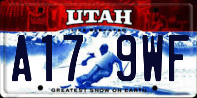 UT license plate A179WF