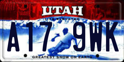 UT license plate A179WK