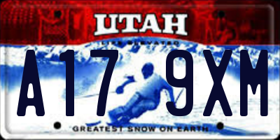 UT license plate A179XM