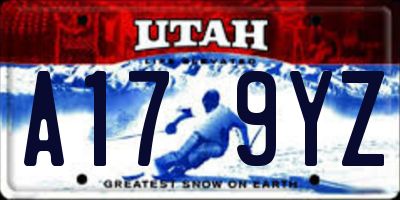 UT license plate A179YZ