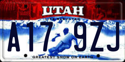 UT license plate A179ZJ