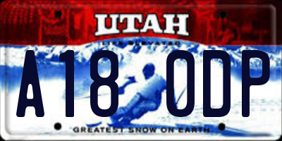 UT license plate A180DP