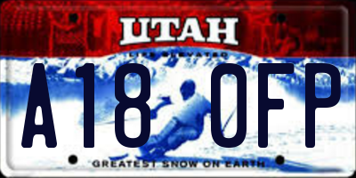 UT license plate A180FP
