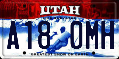 UT license plate A180MH