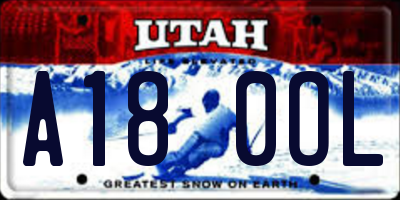 UT license plate A180OL