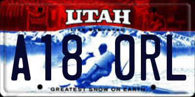 UT license plate A180RL