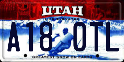 UT license plate A180TL