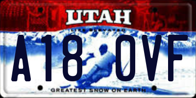 UT license plate A180VF