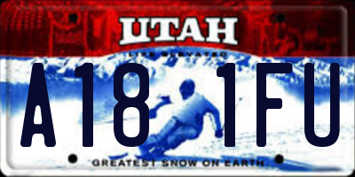 UT license plate A181FU
