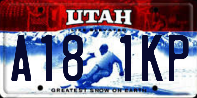 UT license plate A181KP