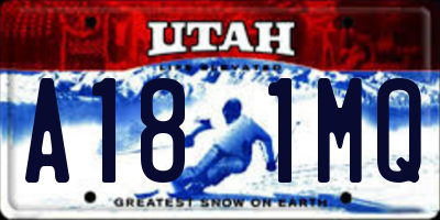 UT license plate A181MQ