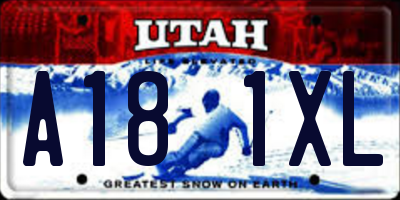 UT license plate A181XL