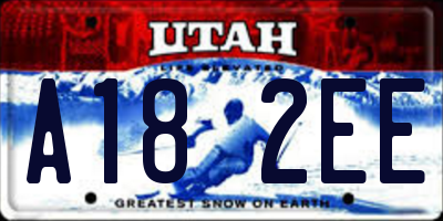 UT license plate A182EE