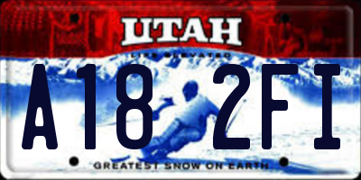 UT license plate A182FI