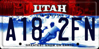 UT license plate A182FN