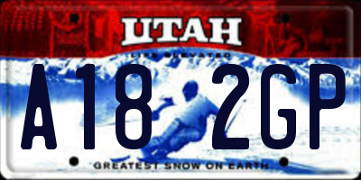 UT license plate A182GP