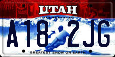 UT license plate A182JG