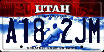 UT license plate A182JM
