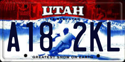 UT license plate A182KL
