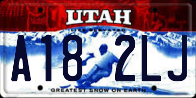 UT license plate A182LJ