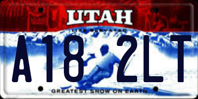 UT license plate A182LT