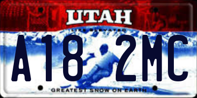 UT license plate A182MC