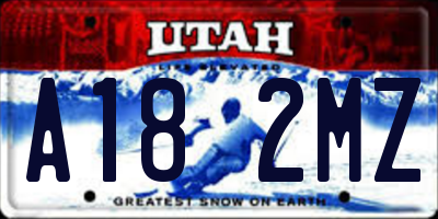 UT license plate A182MZ