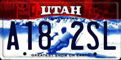 UT license plate A182SL