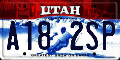 UT license plate A182SP