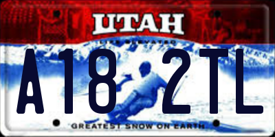 UT license plate A182TL