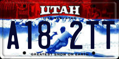 UT license plate A182TT