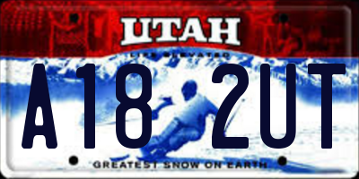 UT license plate A182UT