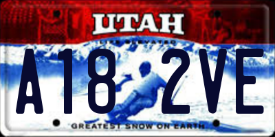 UT license plate A182VE