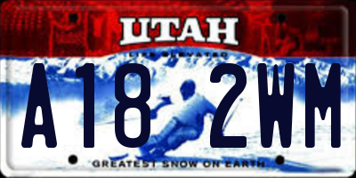 UT license plate A182WM