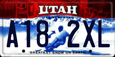 UT license plate A182XL