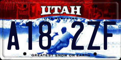 UT license plate A182ZF