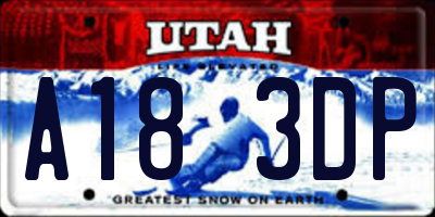 UT license plate A183DP