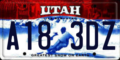 UT license plate A183DZ