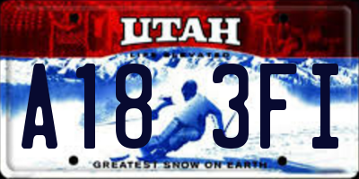 UT license plate A183FI