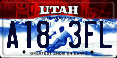 UT license plate A183FL