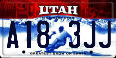 UT license plate A183JJ