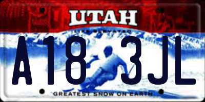 UT license plate A183JL