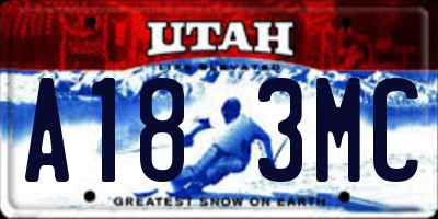 UT license plate A183MC