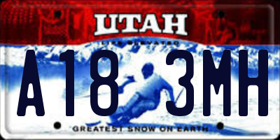 UT license plate A183MH