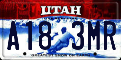 UT license plate A183MR