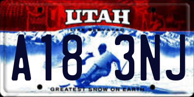 UT license plate A183NJ