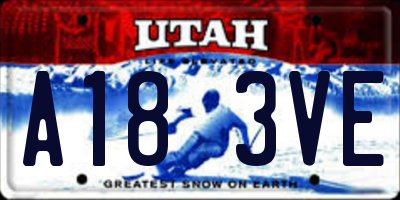 UT license plate A183VE