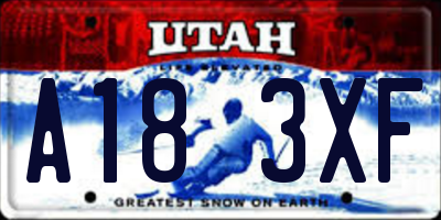 UT license plate A183XF