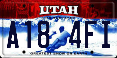 UT license plate A184FI