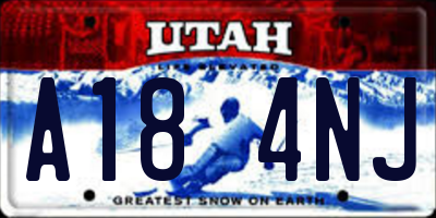 UT license plate A184NJ